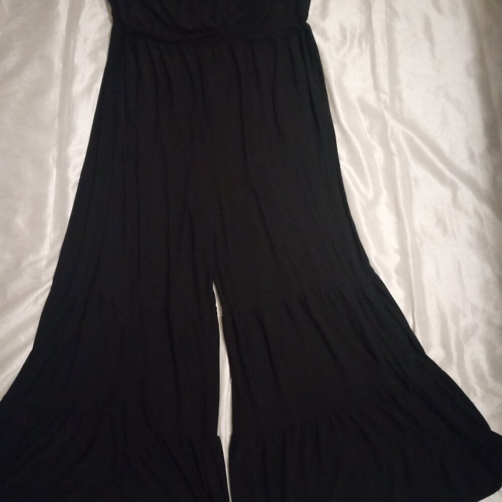 Cato women's off the shoulder black romper sizeXL polyester and spandex